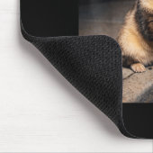 Cooles Frettchen trinkt eisgekühlten Milchkaffee G Mousepad (Ecke)