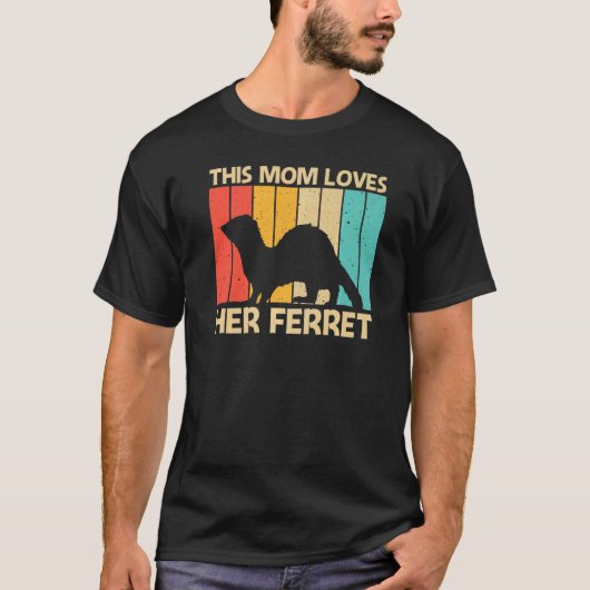 Cooles Frettchen zur Mama Muttertier T-Shirt (Vorderseite)