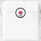 Cooles Frisbee-Design Runder Aufkleber (Tasche)