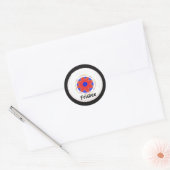 Cooles Frisbee-Design Runder Aufkleber (Umschlag)