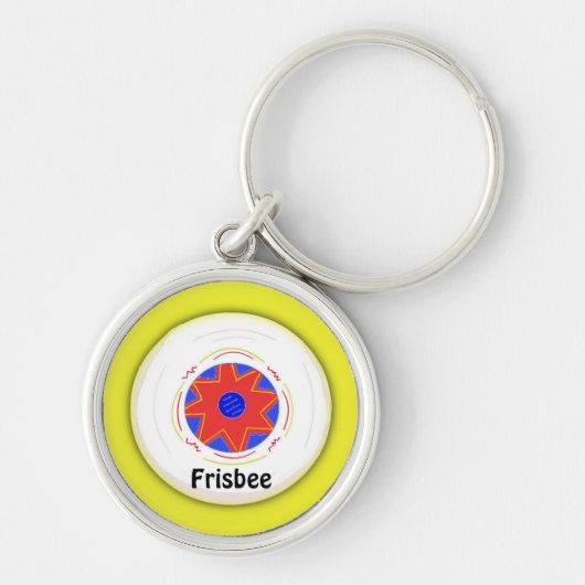 Cooles Frisbee-Design Schlüsselanhänger (Vorne)