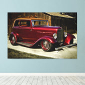 COOLES FRISIERTE AUTO 5 LEINWANDDRUCK (Insitu (Holzboden))