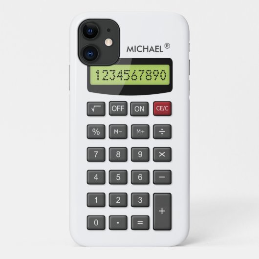 Cooles Fun Calculator-Muster mit benutzerdefiniert Case-Mate iPhone Hülle (Rückseite)