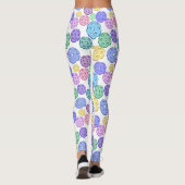 Cooles Fun-farbiges Pickleball-Muster Leggings (Rückseite)