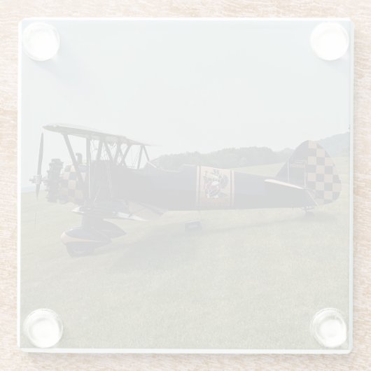 Cooles Fun-Foto, Pilotenfamilie, Luftfahrt Glasuntersetzer (Rückseite)