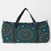 Cooles Funky Aquamarin Abstrakt Dot Art Muster Duffle Bag (Rückseite)