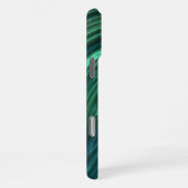 Cooles Funky Dark Aquamarin Blue Green 3D Art Must iPhone Hülle (Rechte Seite)
