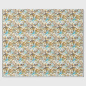 Cooles Funky Modern Retro Polygon Mosaik Art Patte Geschenkpapier (Flach)