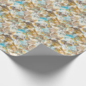 Cooles Funky Modern Retro Polygon Mosaik Art Patte Geschenkpapier (Ecke)