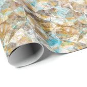 Cooles Funky Modern Retro Polygon Mosaik Art Patte Geschenkpapier (Rolleneckpunkt)
