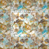Cooles Funky Modern Retro Polygon Mosaikmuster Stoff (Kachel)