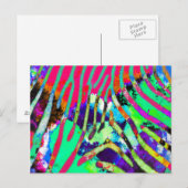 Cooles Funky Psychedelic Hipster Multicolor Muster Postkarte (Vorne/Hinten)