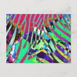 Cooles Funky Psychedelic Hipster Multicolor Muster Postkarte
