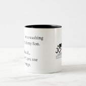 Cooles Funny DadJoke Design Zweifarbige Tasse (Mittel)