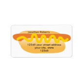 Cooles Funny Hot Dog Novelty Rücksendeadresse Labe Adressaufkleber (Vorne)