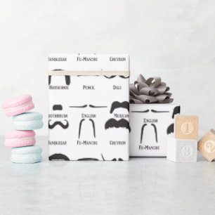 Cooles Funny Mustache Diagramm Geschenkpapier