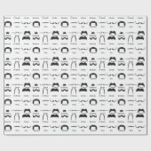 Cooles Funny Mustache Diagramm Geschenkpapier (Flach)