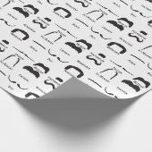 Cooles Funny Mustache Diagramm Geschenkpapier (Ecke)