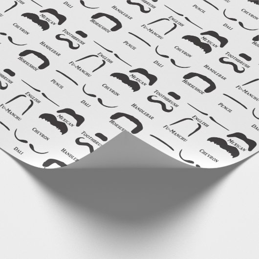 Cooles Funny Mustache Diagramm Geschenkpapier (Ecke)