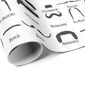 Cooles Funny Mustache Diagramm Geschenkpapier (Rolleneckpunkt)