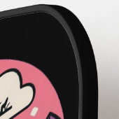 Cooles Funny Skelett und Sonnenaufgang Retro Pickleball Schläger (Linke Seite)