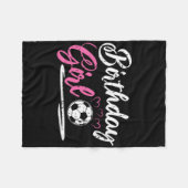Cooles Fußball-Geburtstagsmädchen Fleecedecke (Vorderseite (Horizontal))
