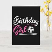 Cooles Fußball-Geburtstagsmädchen  Karte (Gelbe Blume)