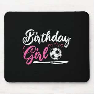 Cooles Fußball-Geburtstagsmädchen  Mousepad