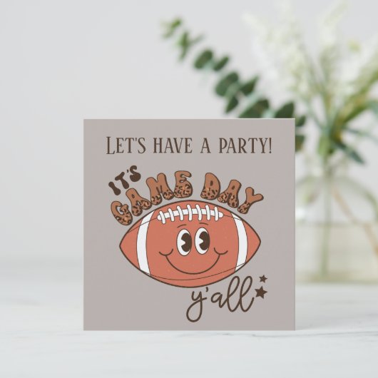 cooles Fußballspiel Party Einladung (Stehend Vorderseite)