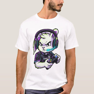 Cooles Gamer-Bunny-T-Shirt T-Shirt