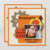 Cooles Gang-Abschluss-Foto Einladung (Vorne/Hinten)