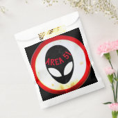 Cooles Gebiet 51 Alien-Head Road Sign Rot Schwarz- Geschenktütchen (Versiegelt)