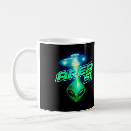 Cooles Gebiet 51 Alien Raumfahrt Kaffeetasse (Links)