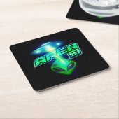 Cooles Gebiet 51 Alien Raumfahrt Rechteckiger Pappuntersetzer (angewinkelt)