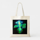 Cooles Gebiet 51 Alien Raumfahrt Tragetasche (Rückseite)