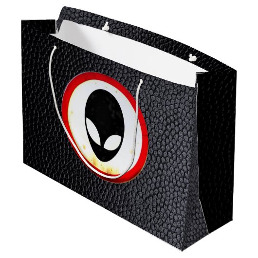 Cooles Gebiet 51 Alien Wegweiser von Nevada Große Geschenktüte (Rückseite Schrägansicht)