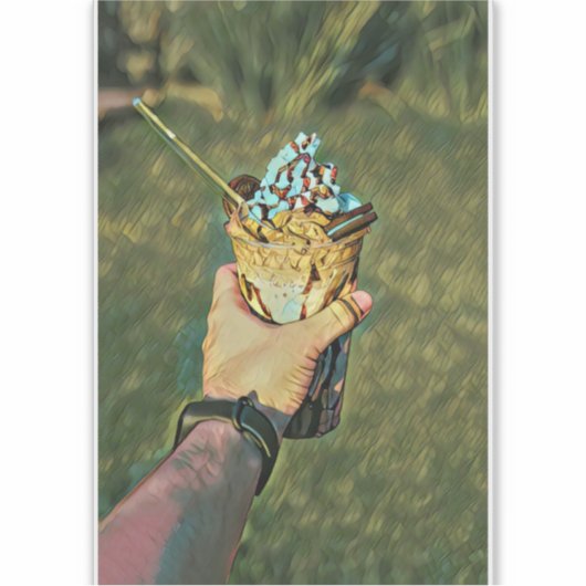 Cooles Gefriereis Aufkleber (Vorderseite)