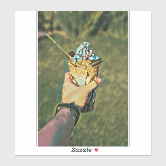 Cooles Gefriereis Aufkleber (Blatt)