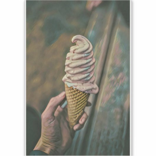 Cooles Gefriereis Aufkleber (Vorderseite)