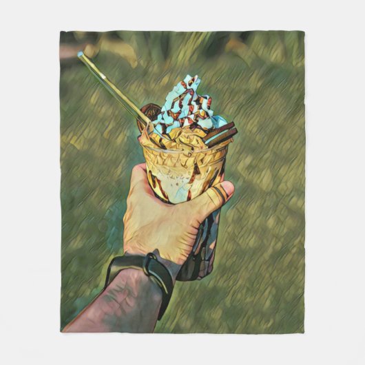 Cooles Gefriereis Fleecedecke (Vorderseite)
