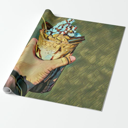 Cooles Gefriereis Geschenkpapier (Ungerollt)