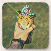 Cooles Gefriereis Getränkeuntersetzer (Vorderseite)