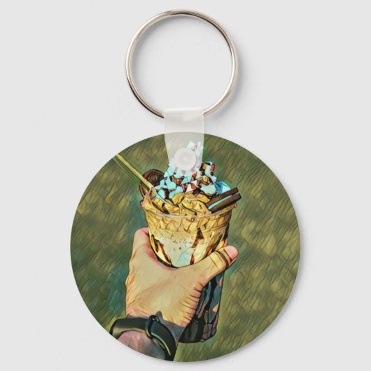 Cooles Gefriereis Schlüsselanhänger (Vorderseite)