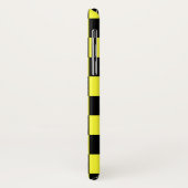 Cooles Gelb- und Schwarz-Schachmuster Case-Mate iPhone Hülle (Hinten/Links)