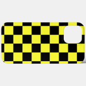 Cooles Gelb- und Schwarz-Schachmuster Case-Mate iPhone Hülle (Rückseite (Horizontal))