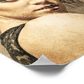 Cooles Gemälde zeichnend Dame Moderne Kunst Poster (Ecke)