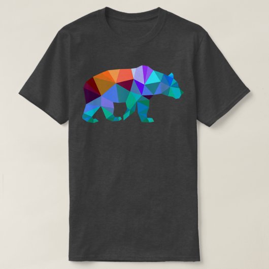 Cooles geometrisches Bärentier T-Shirt (Design vorne)