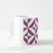 Cooles geometrisches Deko Cube Muster Kaffeetasse (Vorderseite Links)