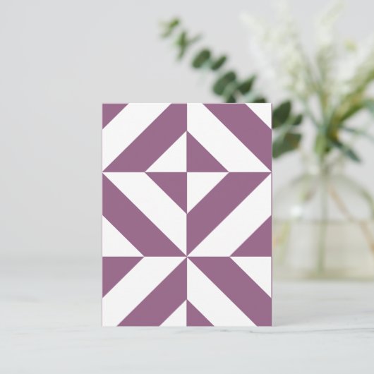 Cooles geometrisches Deko Cube Muster Postkarte (Stehend Vorderseite)