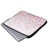 Cooles geometrisches Muster Personalisiert Laptopschutzhülle (Vorne Knopf)